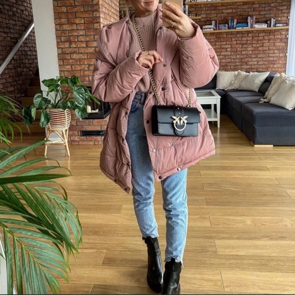Zara hooded puffer jacket